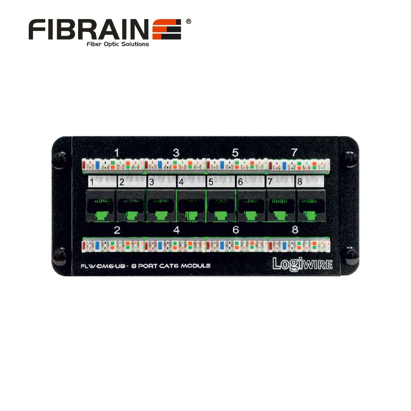 Módulo Cat. 6  -  8x Jack RJ45